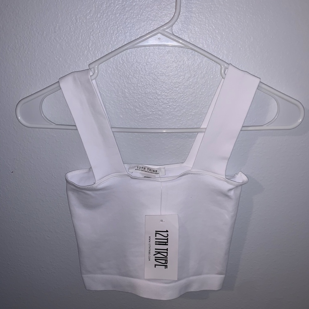 12th Tribe Meg White Crop Top
